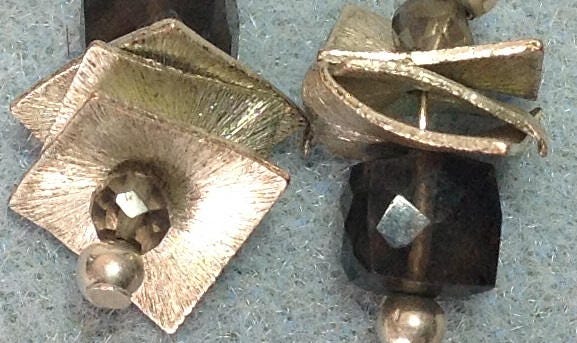 MossberryandStone Sterling Silver Faceted Gemstone Dangle Earrings