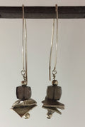 MossberryandStone Sterling Silver Faceted Gemstone Dangle Earrings
