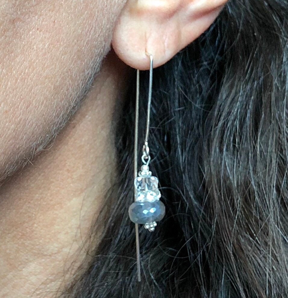 MossberryandStone Design-Your-Own Dangle Earrings Moonstone Labradorite