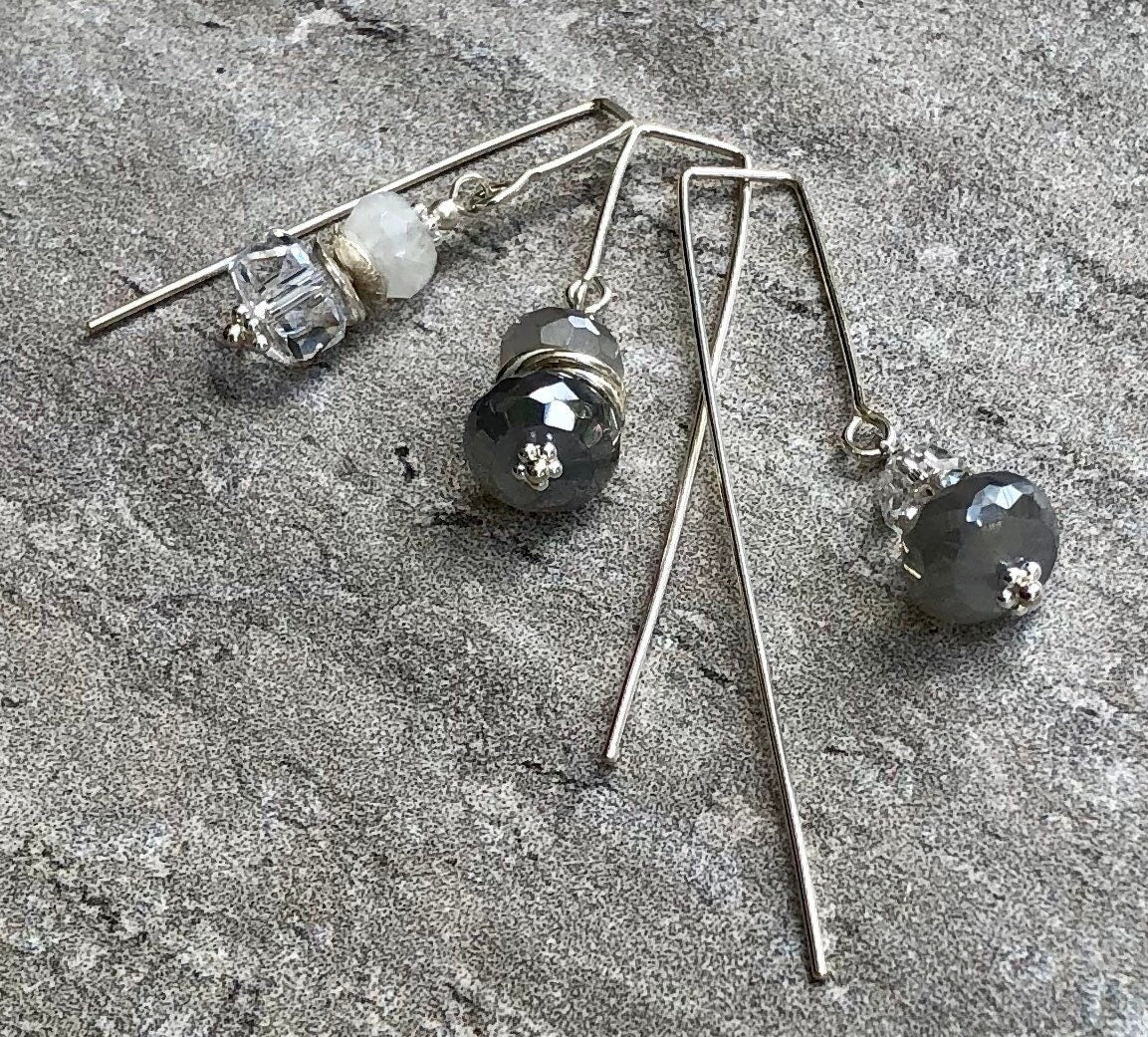 MossberryandStone Design-Your-Own Dangle Earrings Moonstone Labradorite