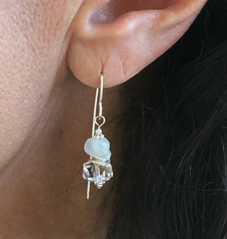 MossberryandStone Design-Your-Own Dangle Earrings Moonstone Labradorite