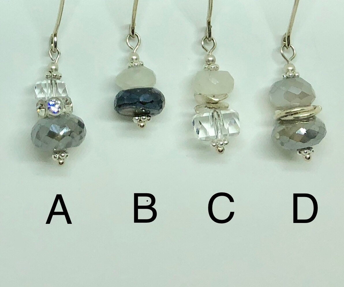 MossberryandStone Design-Your-Own Dangle Earrings Moonstone Labradorite