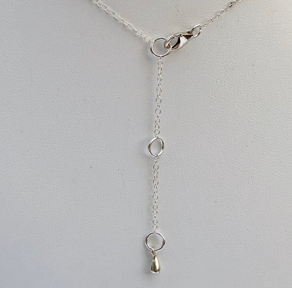 MossberryandStone Sterling Silver Triple Sequin Charm Necklace 14-16in Adjustable
