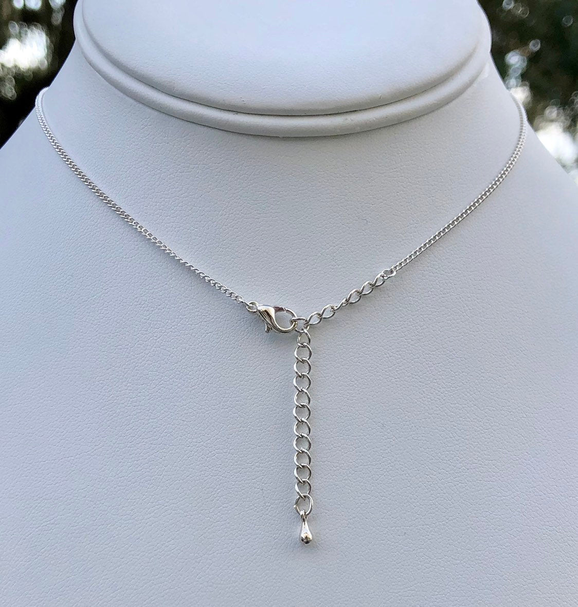 MossberryandStone Cubic Zirconia Heart Pendant Y Necklace 14-16in Silver