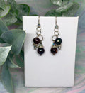 MossberryandStone Freshwater Pearl Peacock Dangle Earrings Swarovski Crystal Silver
