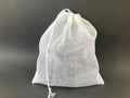 Coolandmellow Linen Mesh Laundry Bag for Delicates Drawstring White