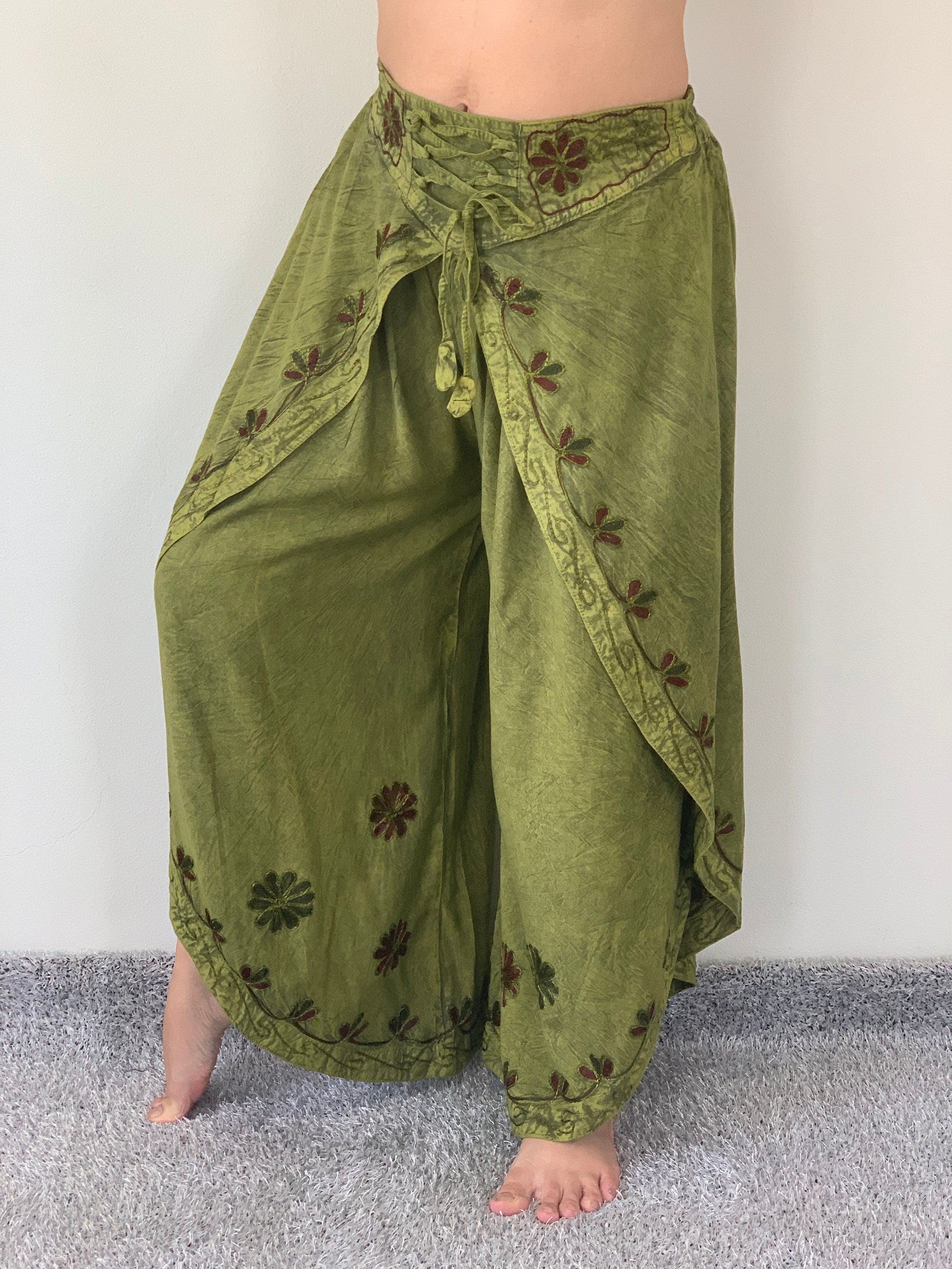 IndycraftsDesigns ID0617 Embroidered Ethnic Cotton Dhoti Trousers 38in