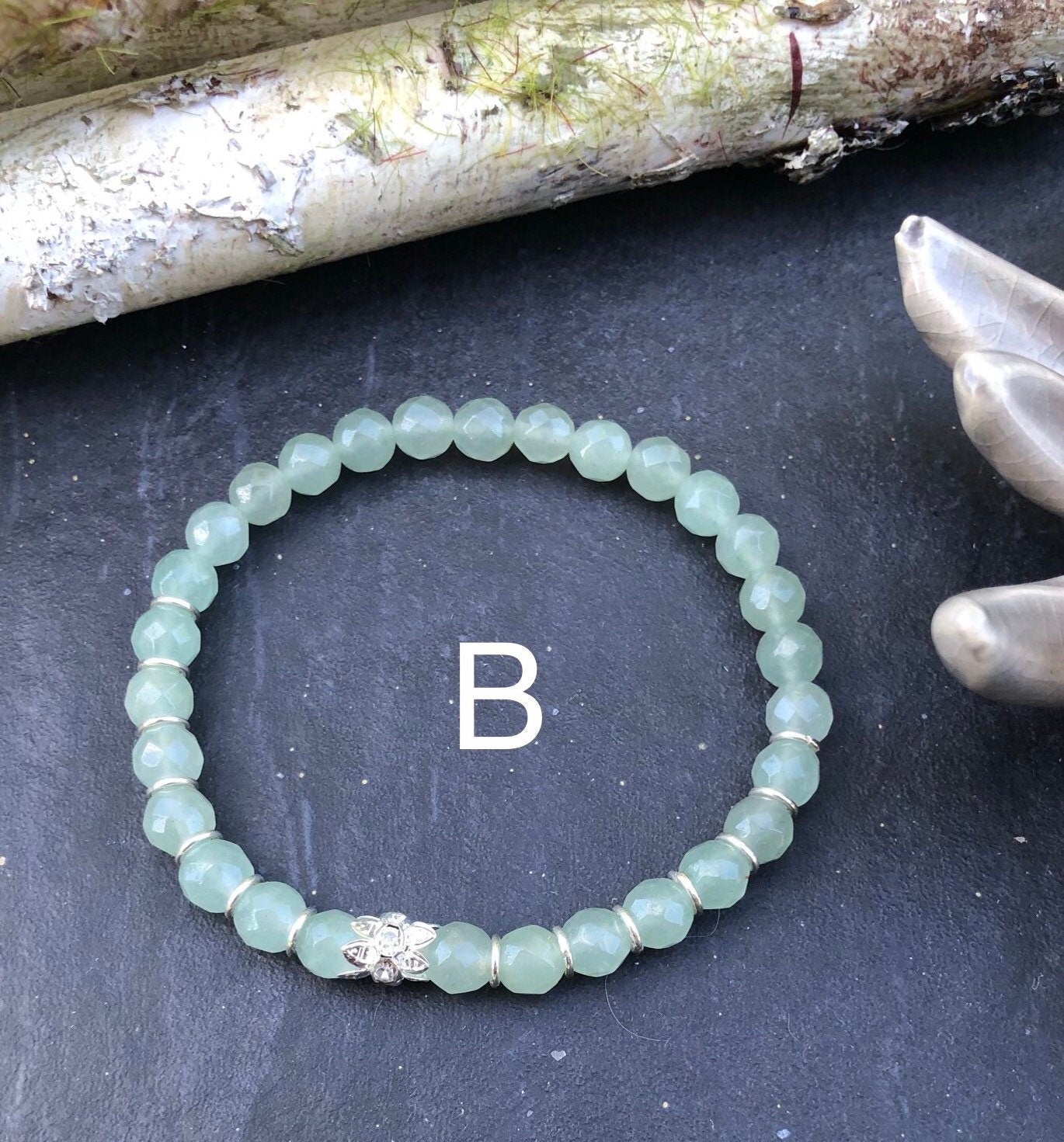 MossberryandStone Spring Fling Beaded Bracelet Stack 6mm Natural Stones