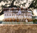 MossberryandStone Spring Fling Beaded Bracelet Stack 6mm Natural Stones