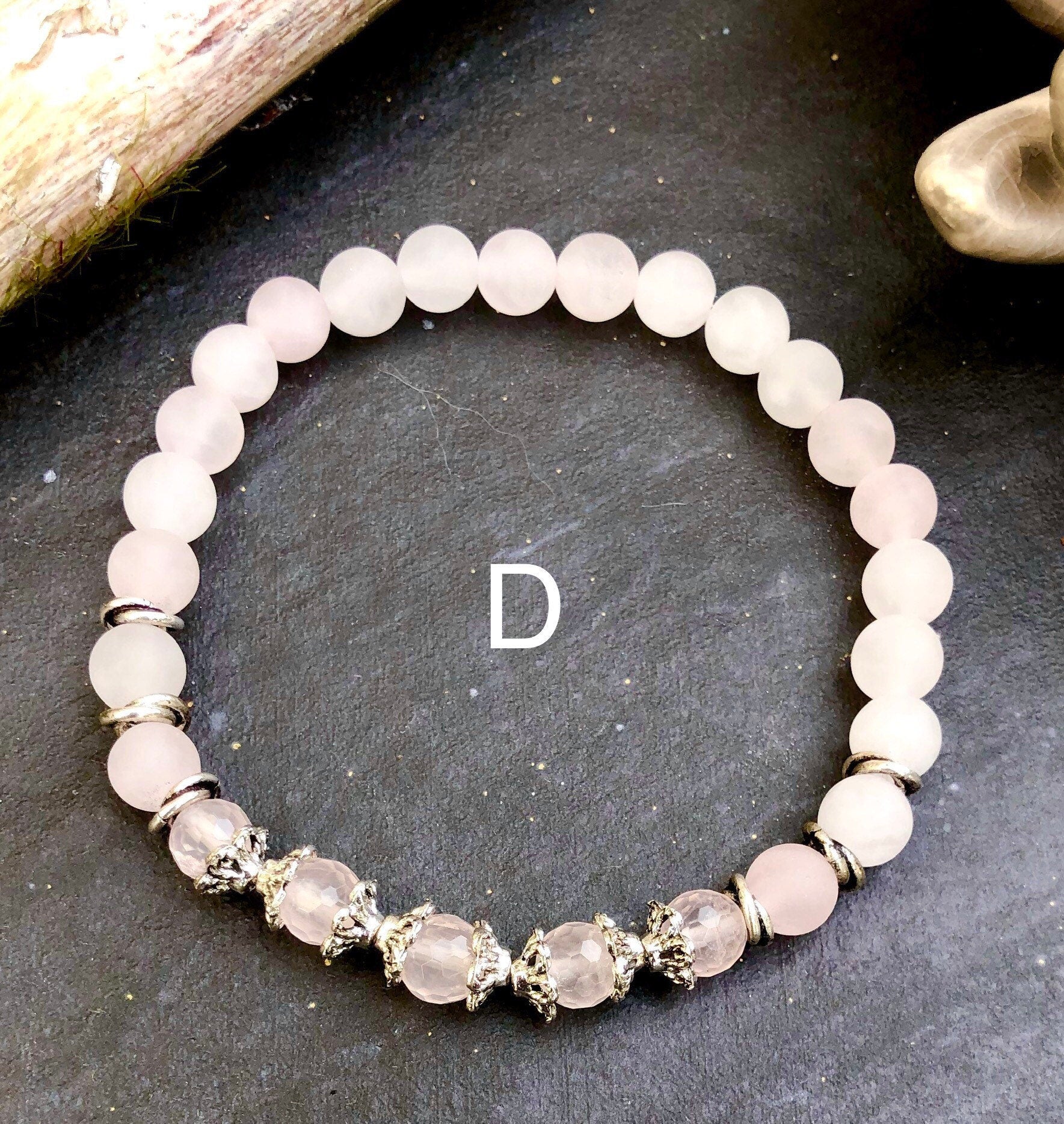 MossberryandStone Spring Fling Beaded Bracelet Stack 6mm Natural Stones