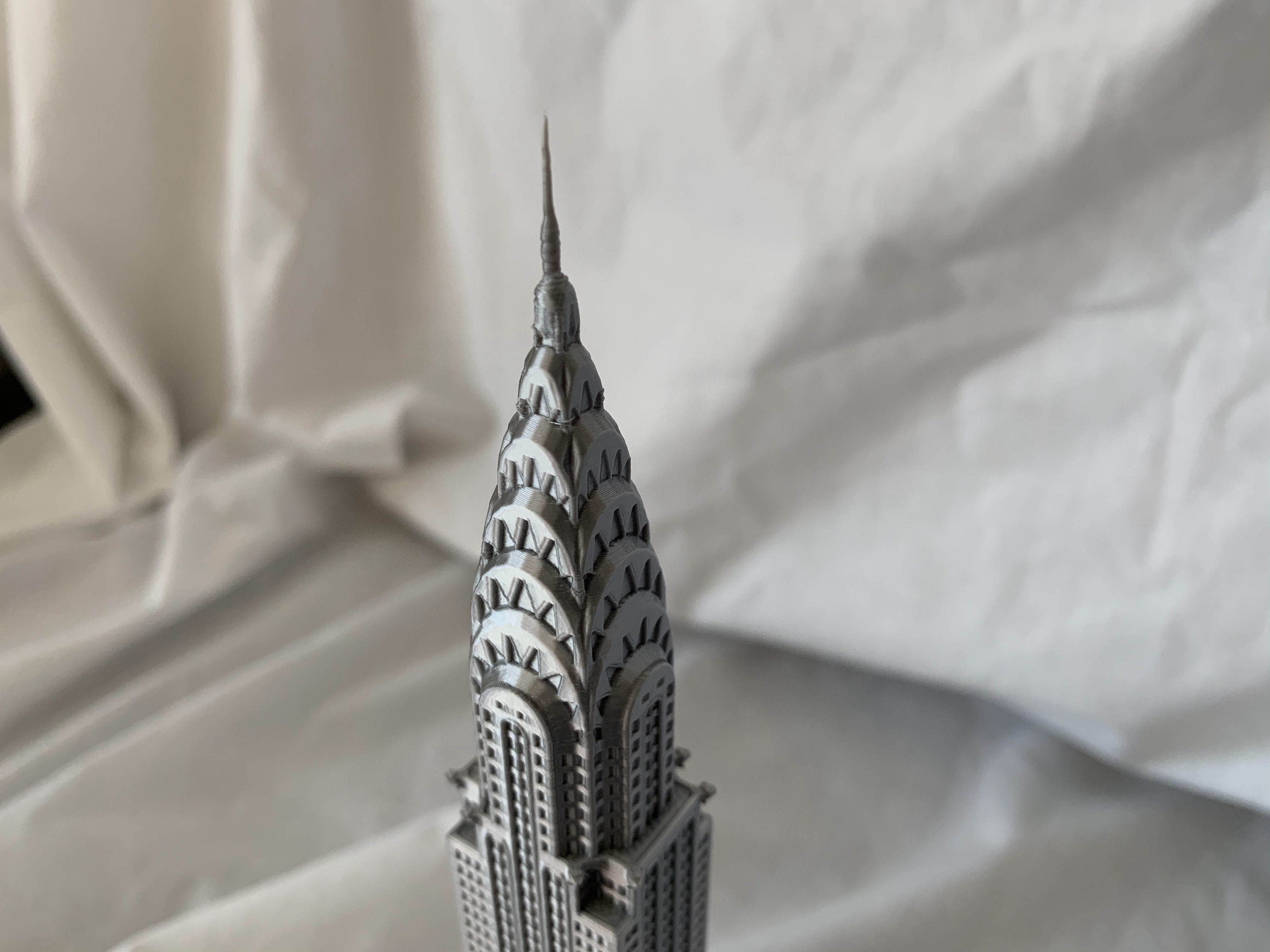 StarsoftheCity Chrysler Building 3D Printed Model Statue Silver