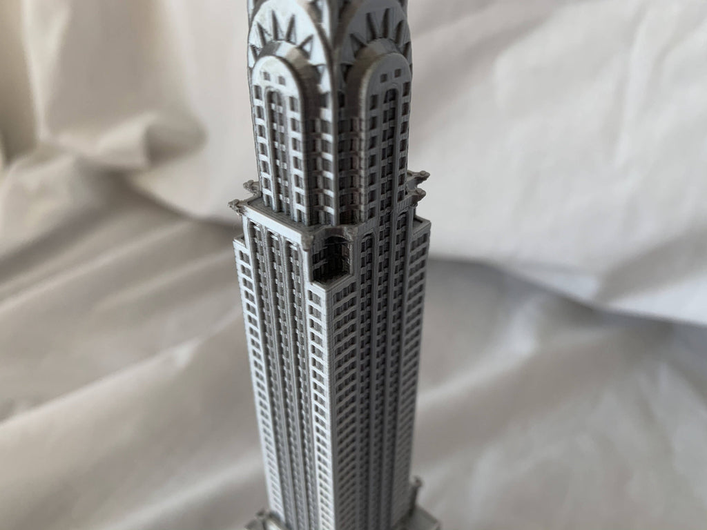StarsoftheCity Chrysler Building 3D Printed Model Statue Silver