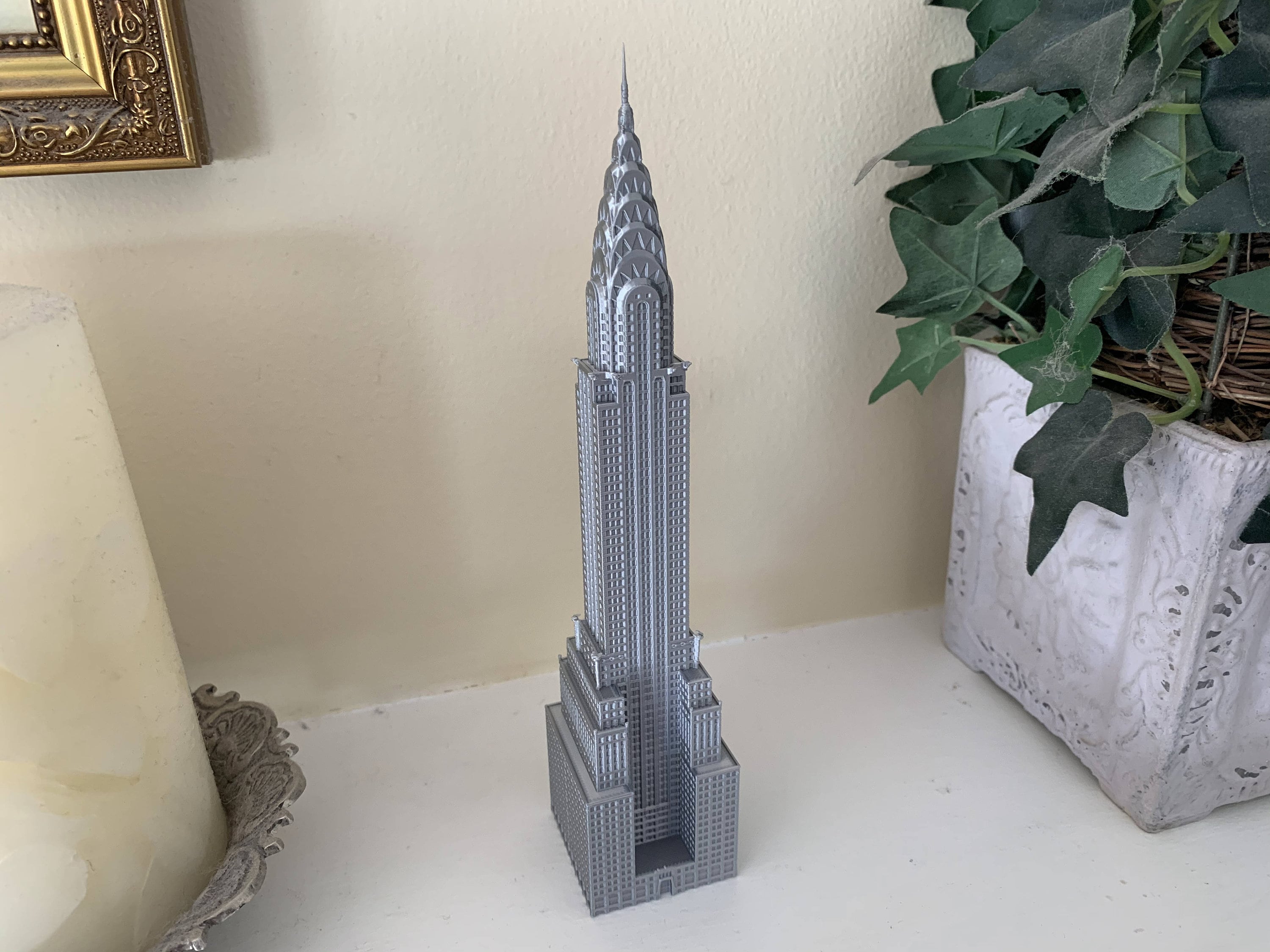 StarsoftheCity Chrysler Building 3D Printed Model Statue Silver