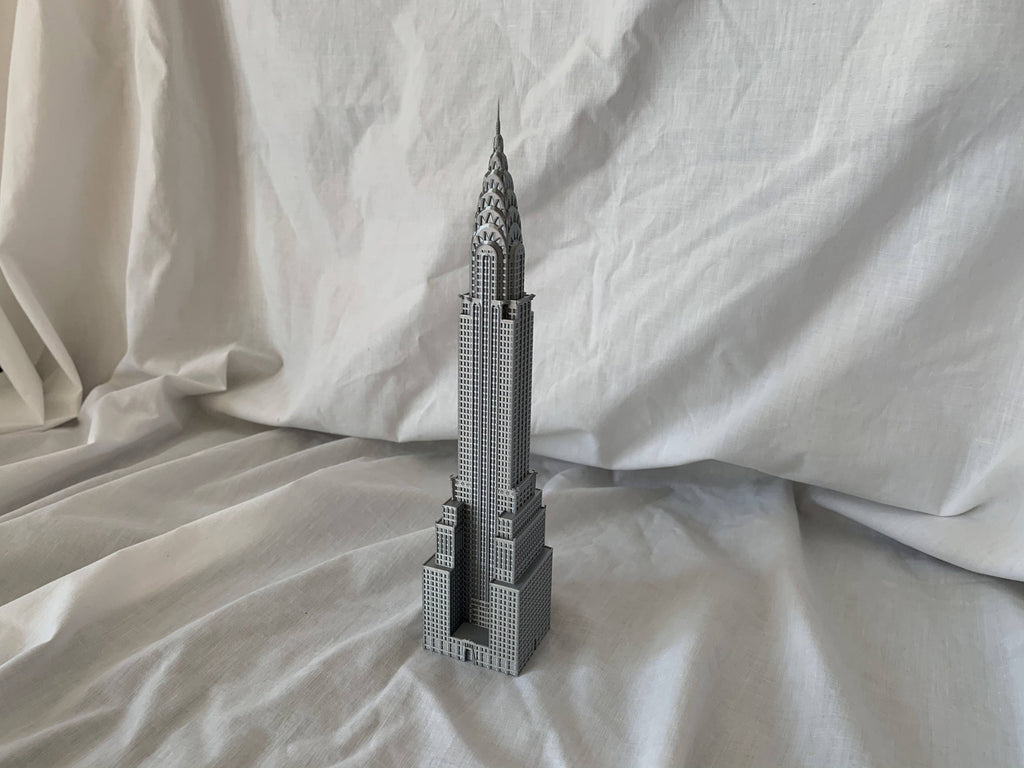 StarsoftheCity Chrysler Building 3D Printed Model Statue Silver