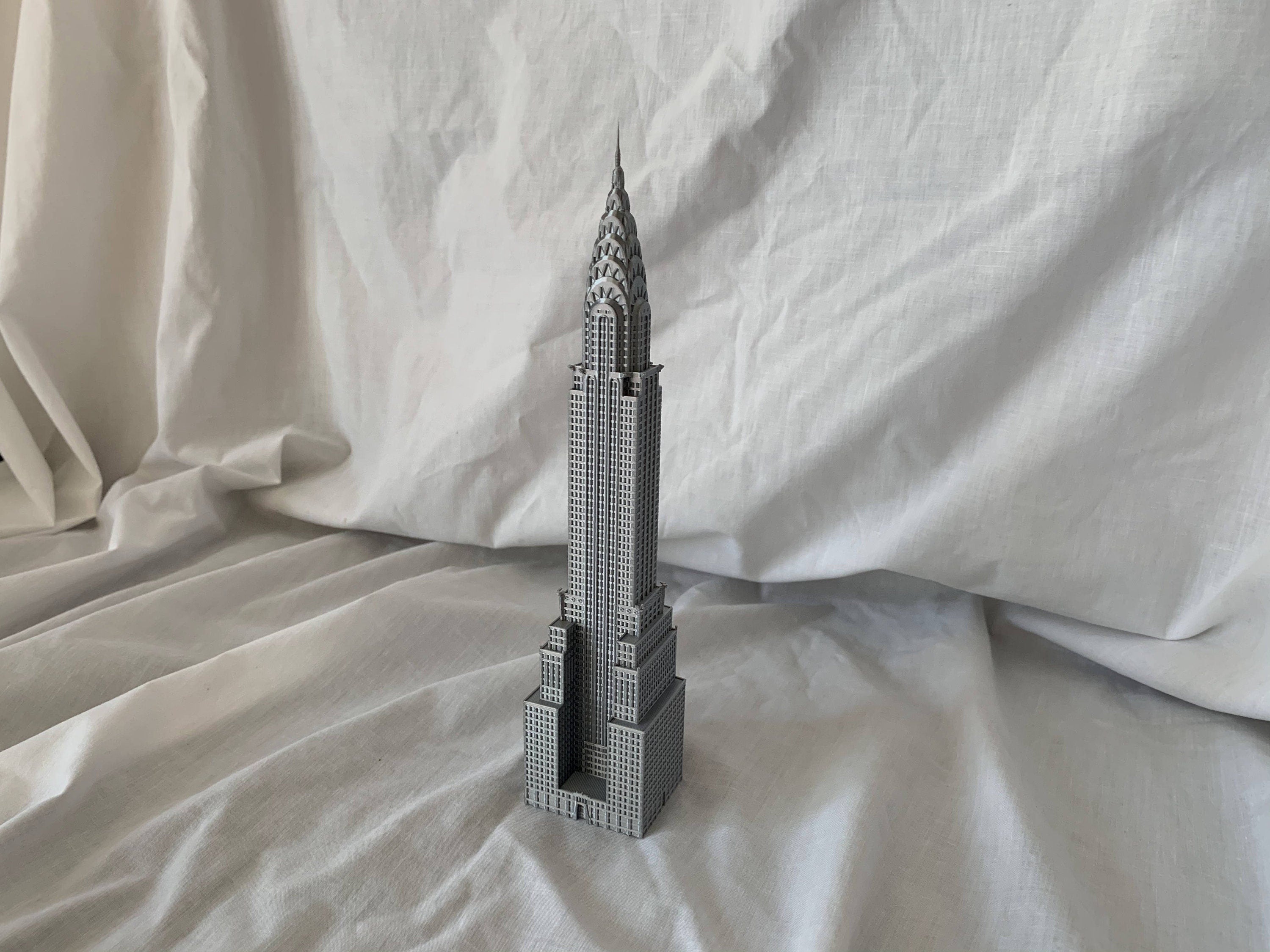 StarsoftheCity Chrysler Building 3D Printed Model Statue Silver