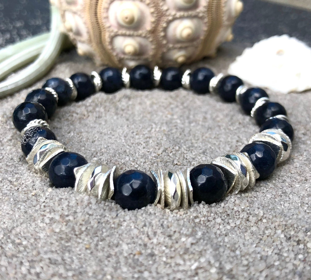 MossberryandStone Starfish Bracelet Stack 3-Piece Beaded Bracelet Set 6.5in