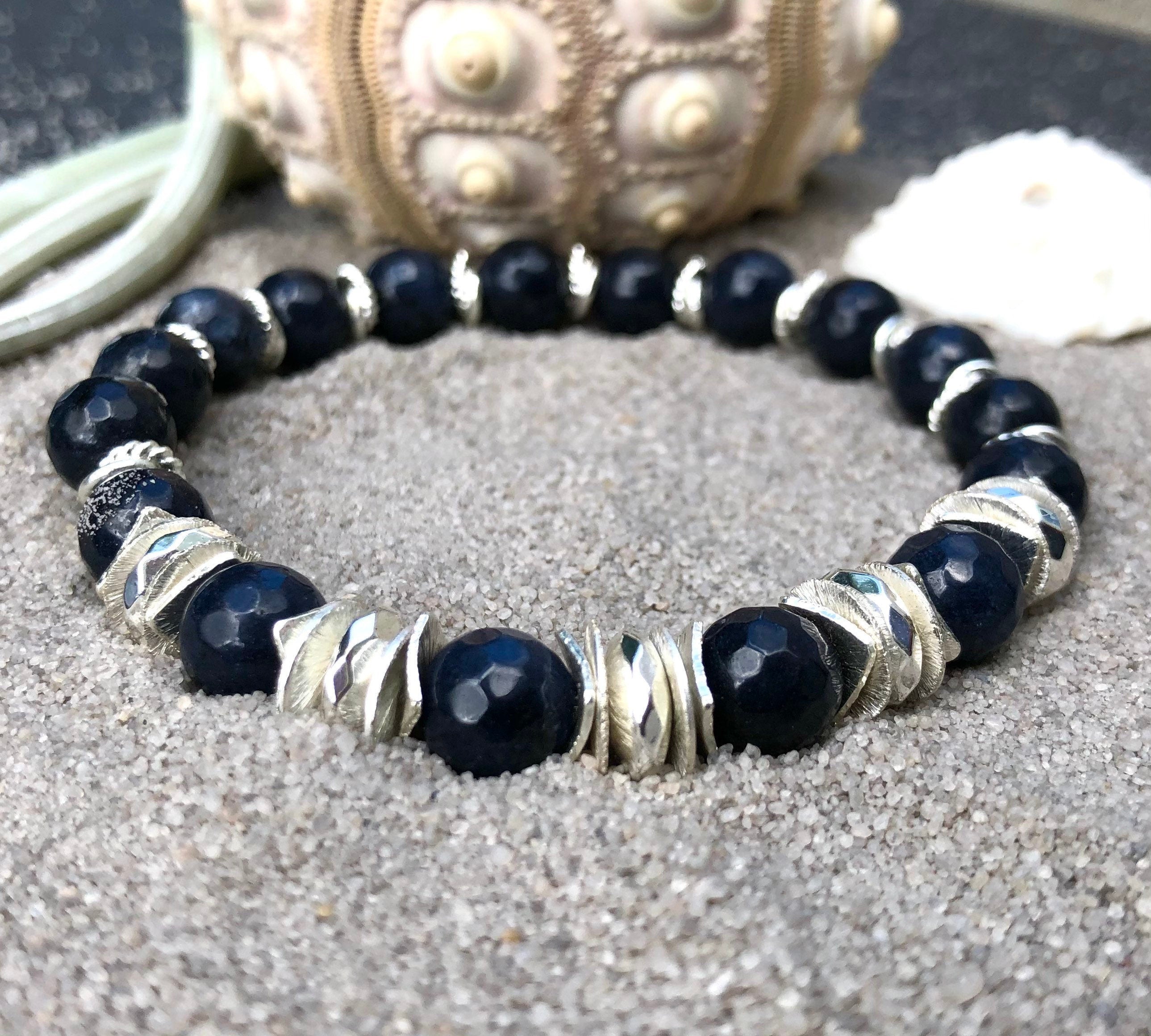 MossberryandStone Starfish Bracelet Stack 3-Piece Beaded Bracelet Set 6.5in