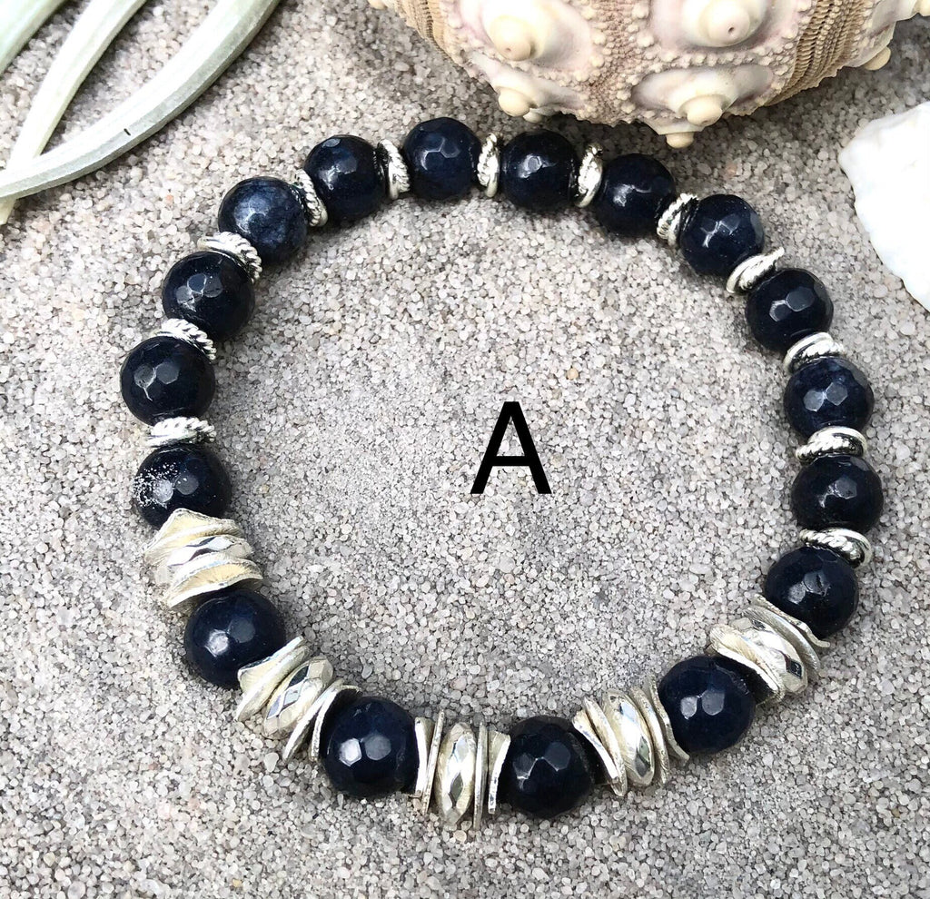 MossberryandStone Starfish Bracelet Stack 3-Piece Beaded Bracelet Set 6.5in