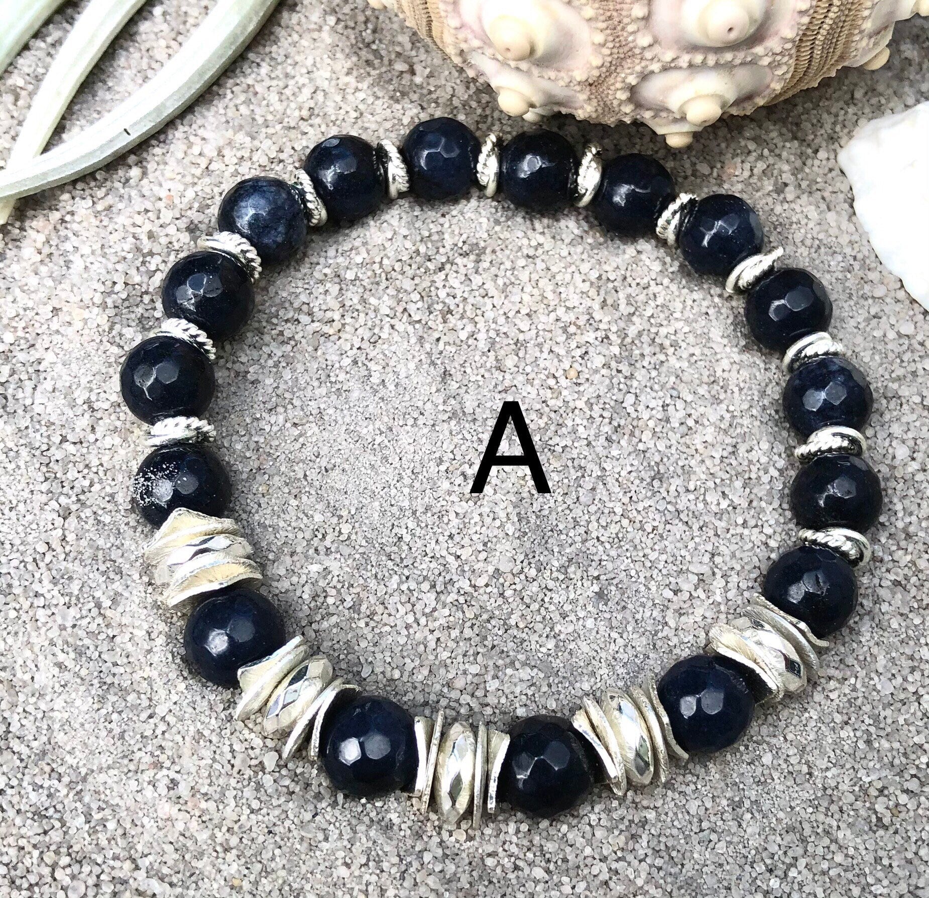 MossberryandStone Starfish Bracelet Stack 3-Piece Beaded Bracelet Set 6.5in