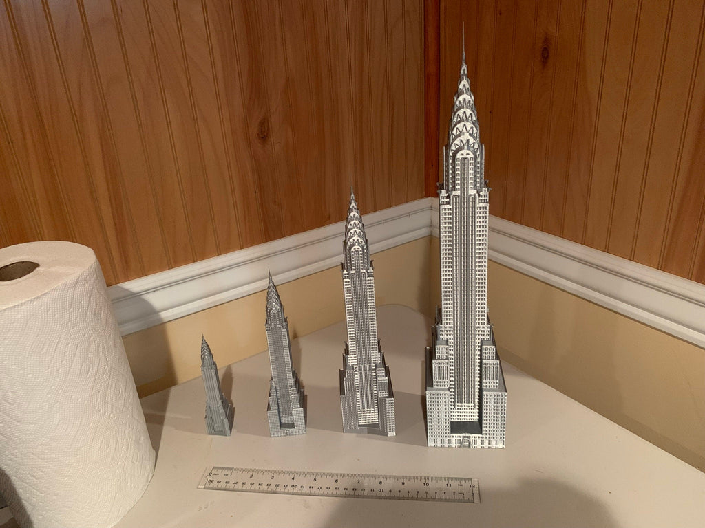 StarsoftheCity Chrysler Building 3D Printed Model Statue Silver