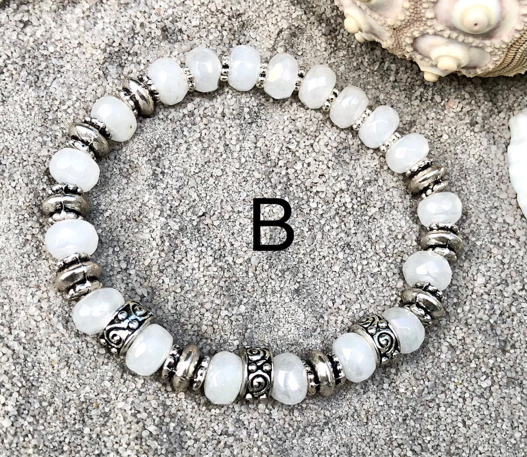 MossberryandStone Starfish Bracelet Stack 3-Piece Beaded Bracelet Set 6.5in
