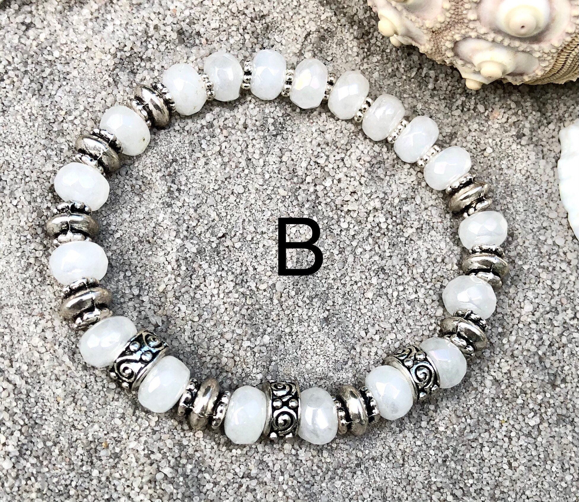 MossberryandStone Starfish Bracelet Stack 3-Piece Beaded Bracelet Set 6.5in