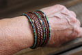 Boho Leather Wrap Bracelet Braided Napa Miyuki Beads