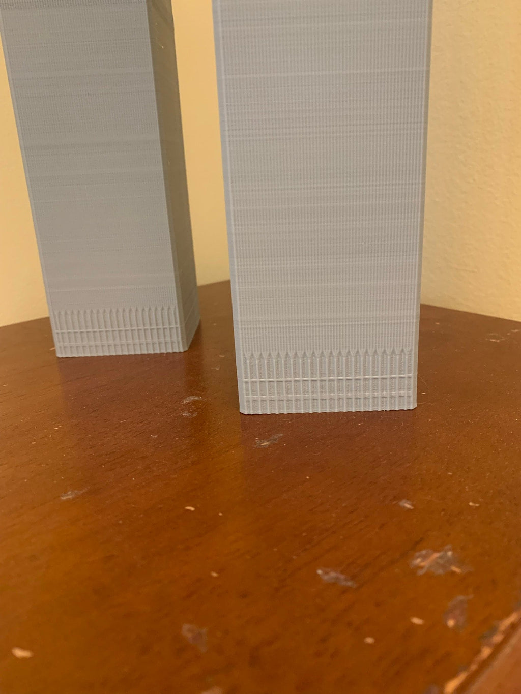 StarsoftheCity Twin Towers Model- 3D Printed Statue 17.75in Gray