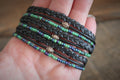 Men's Braided Leather Wrap Bracelet: Beaded Boho Style