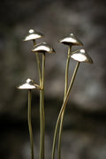 GazRye Handcrafted Brass Mushroom Garden Decoration Single Piece