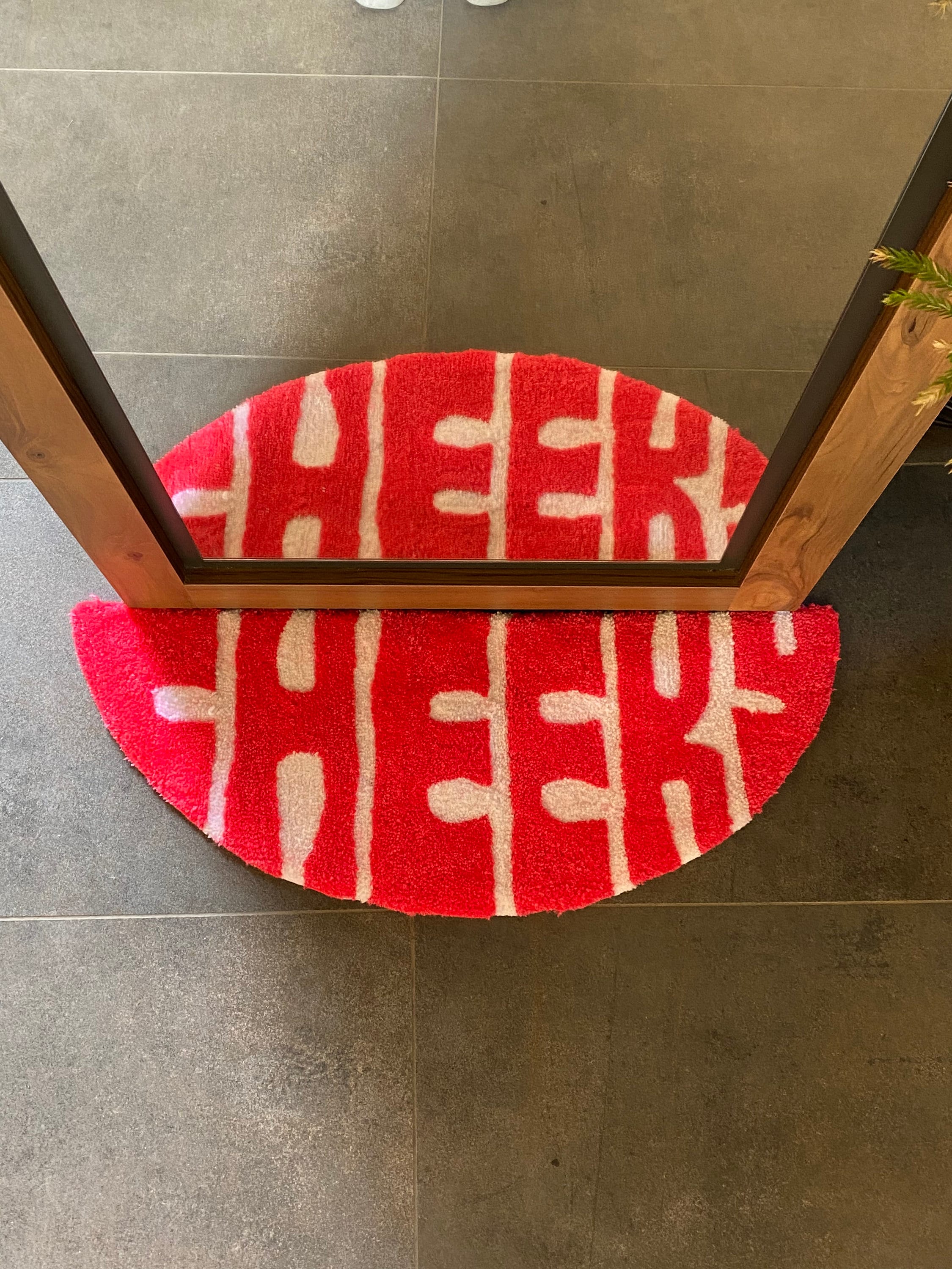 OrnnWorks Cheeky Fluid Fluffy Tufted Door Mat 100% Handmade