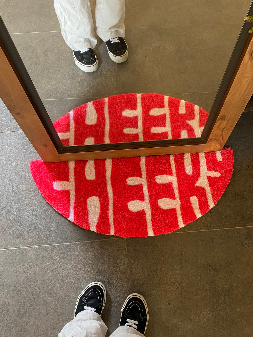 OrnnWorks Cheeky Fluid Fluffy Tufted Door Mat 100% Handmade