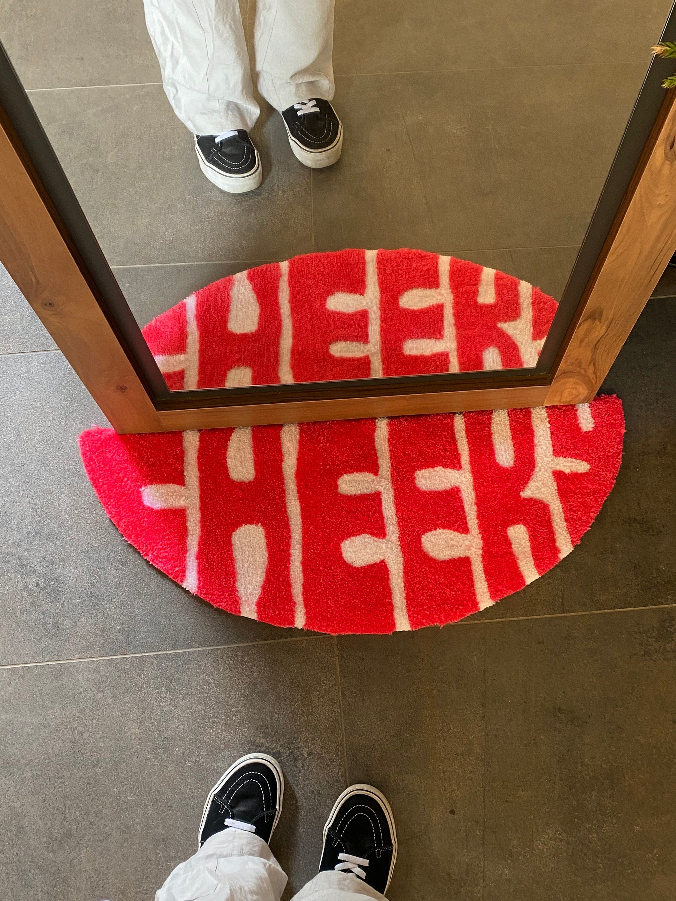 OrnnWorks Cheeky Fluid Fluffy Tufted Door Mat 100% Handmade