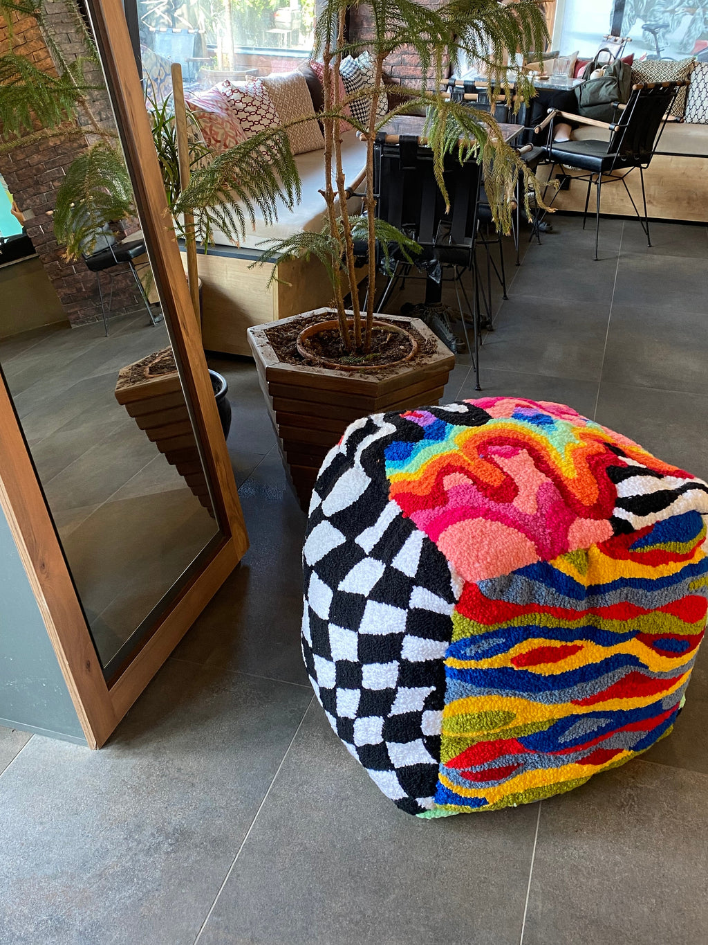 OrnnWorks Unstuffed Tufted Ottoman Pouf Cover Moroccan Bohemian