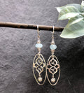 MossberryandStone Aquamarine Silver Long Dangle Earrings
