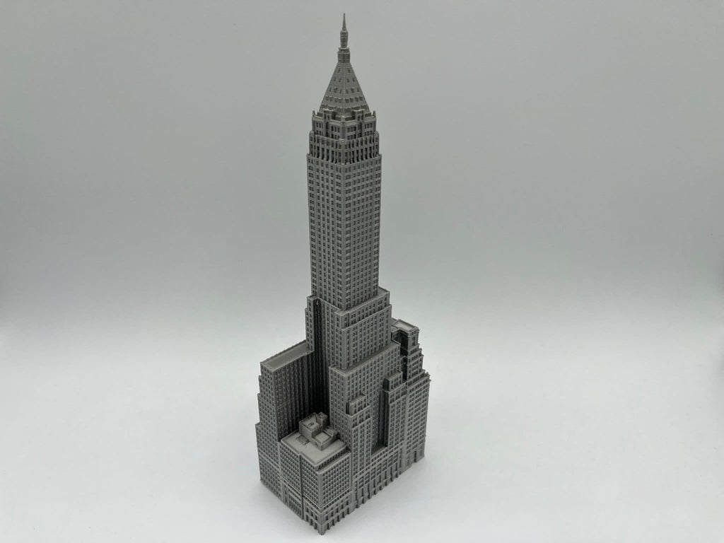 StarsoftheCity 40 Wall Street Model 3D Printed Skyscraper Statue Beige Silver White
