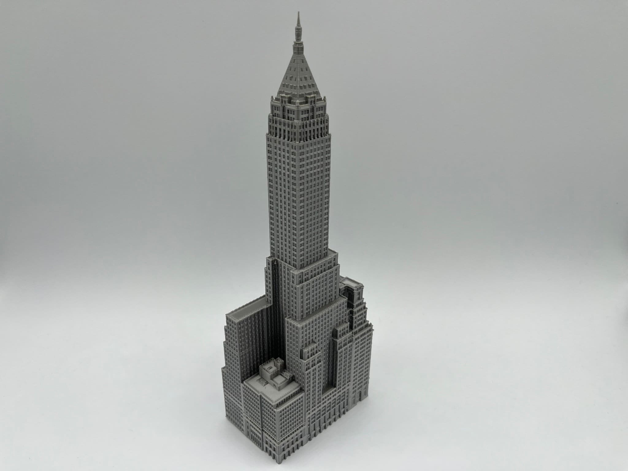 StarsoftheCity 40 Wall Street Model 3D Printed Skyscraper Statue Beige Silver White