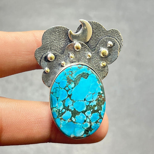 EkkJewels Handmade Turquoise Pendant Necklace 925 Sterling Silver Gemstone
