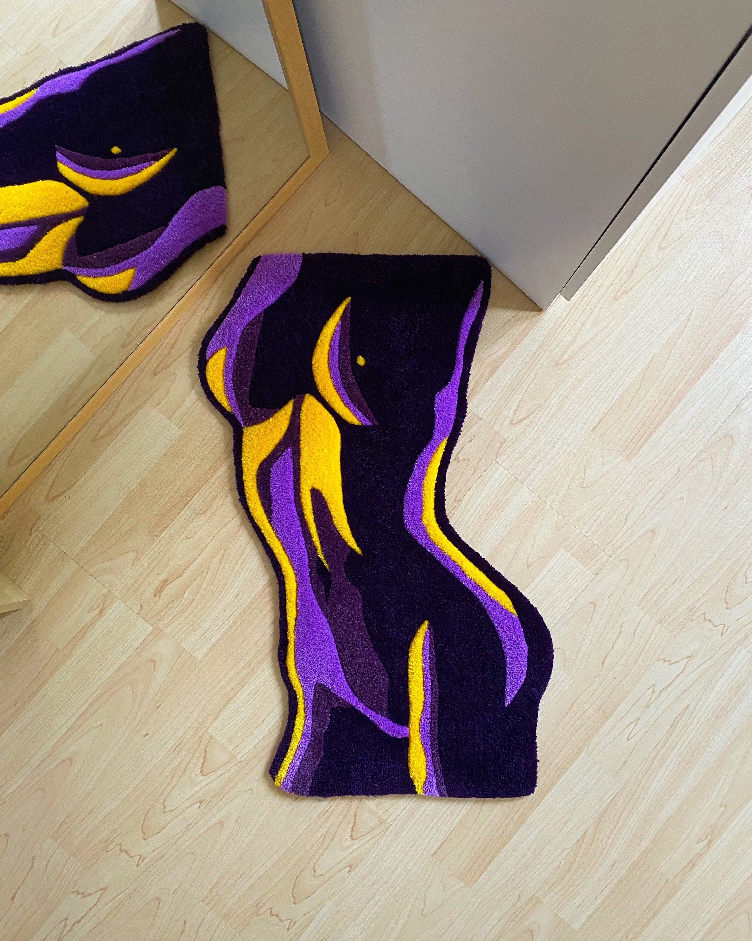 LargoModern Thermal Body Woman Handmade Tufted Rug Fluffy Decorative