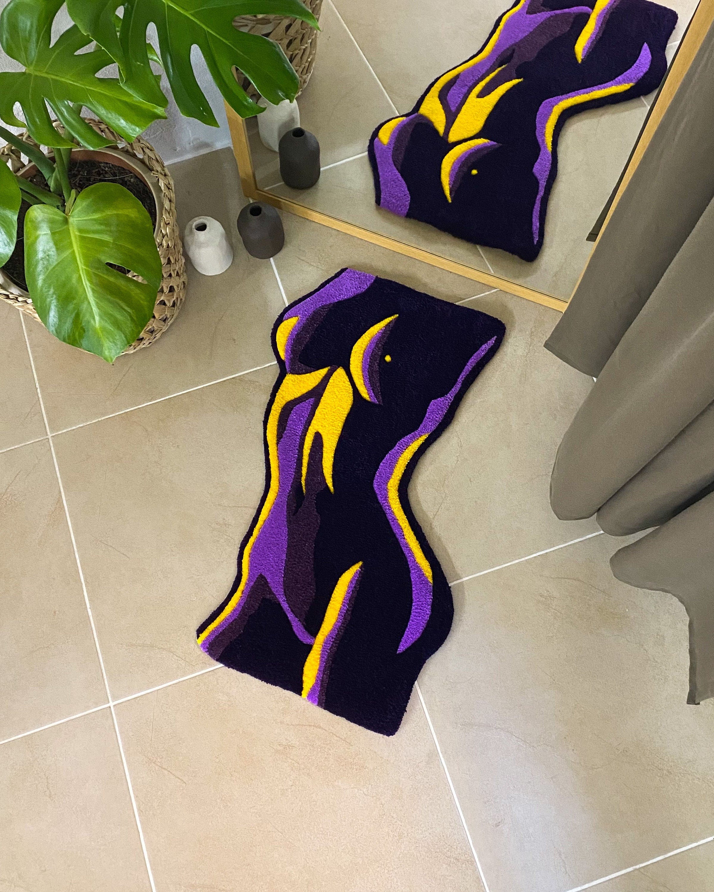 LargoModern Thermal Body Woman Handmade Tufted Rug Fluffy Decorative
