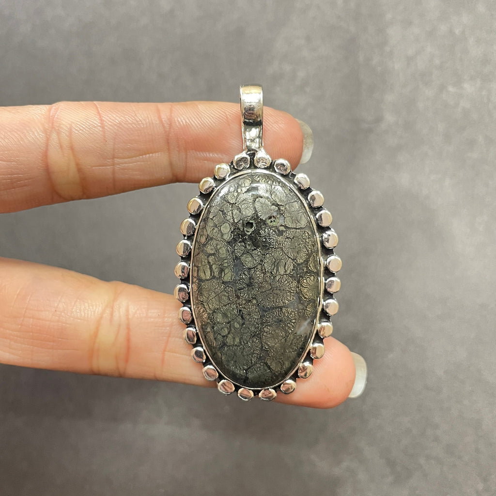 Handmade Marcasite Gemstone 925 Sterling Silver Pendant