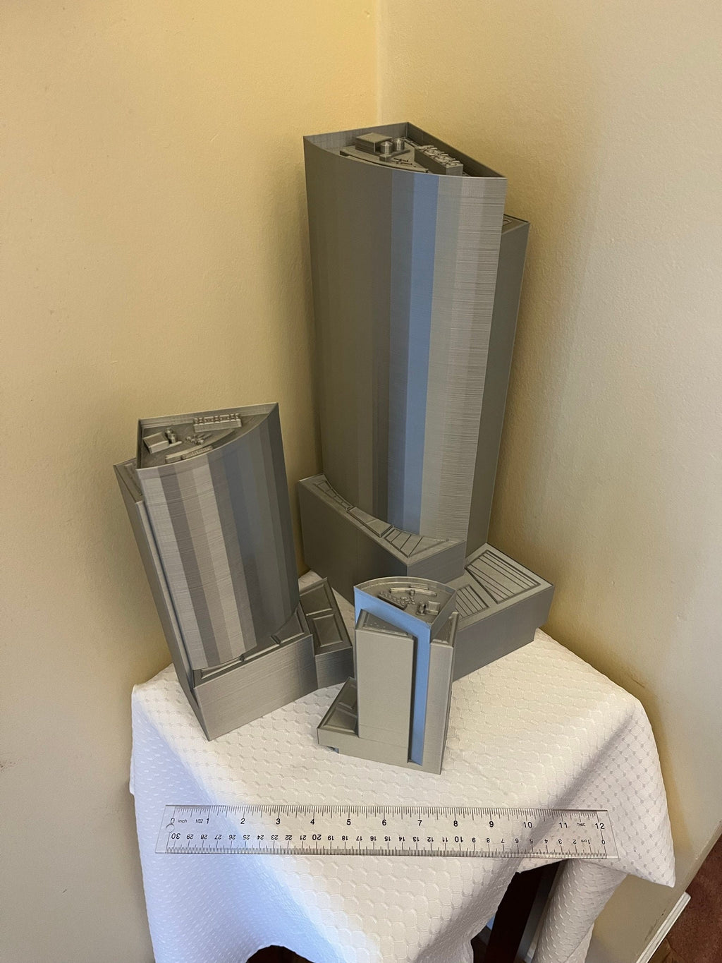 StarsoftheCity 200 West Street 3D Printed Model Statue Silver