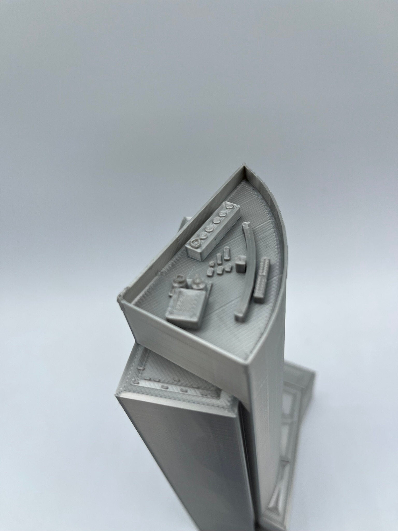 StarsoftheCity 200 West Street 3D Printed Model Statue Silver