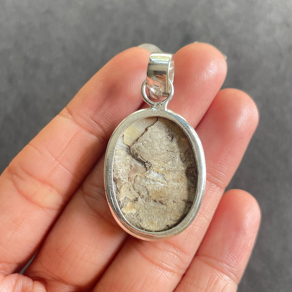 EkkJewels Mother of Pearl Pendant Necklace Handmade 925 Sterling Silver