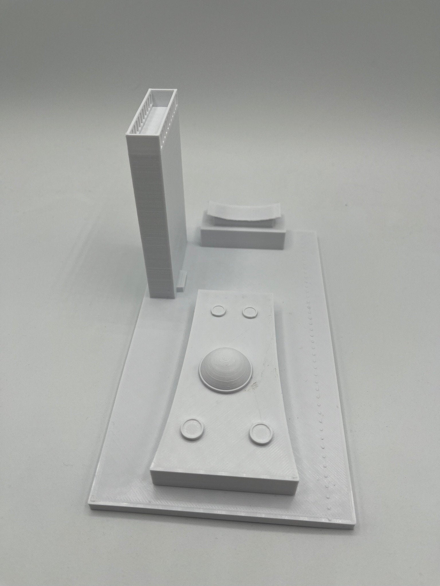 StarsoftheCity UN Headquarters Model 3D Printed PLA Statue White