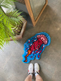 OrnnWorks Jellyfish Fluffy Tufted Rug 18x26in