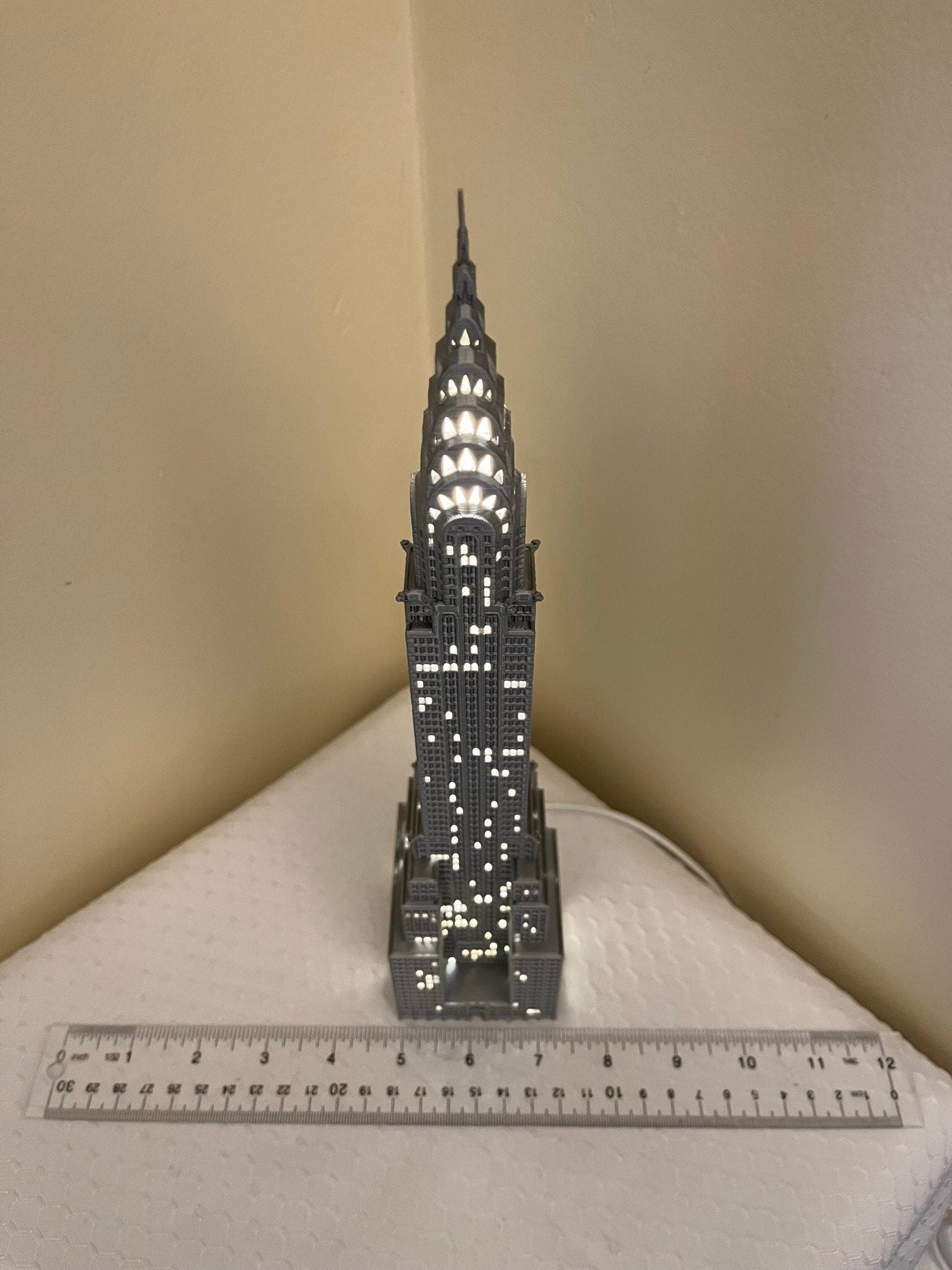 StarsoftheCity Chrysler Building Light Up Model Small 3D Printed
