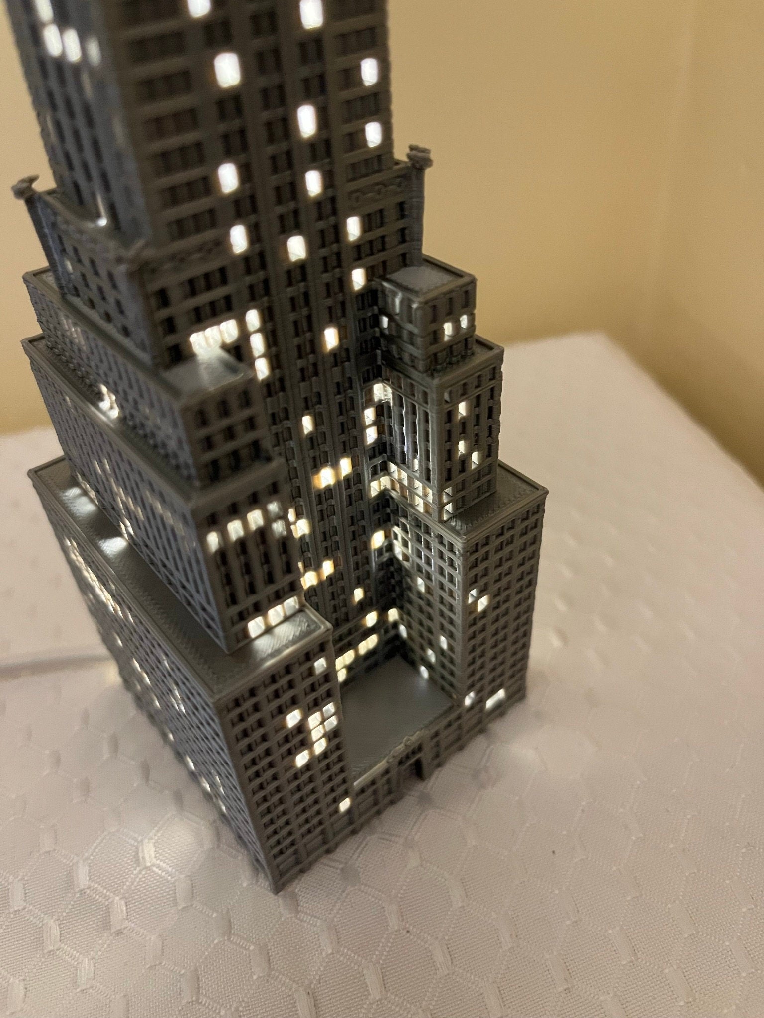 StarsoftheCity Chrysler Building Light Up Model Small 3D Printed