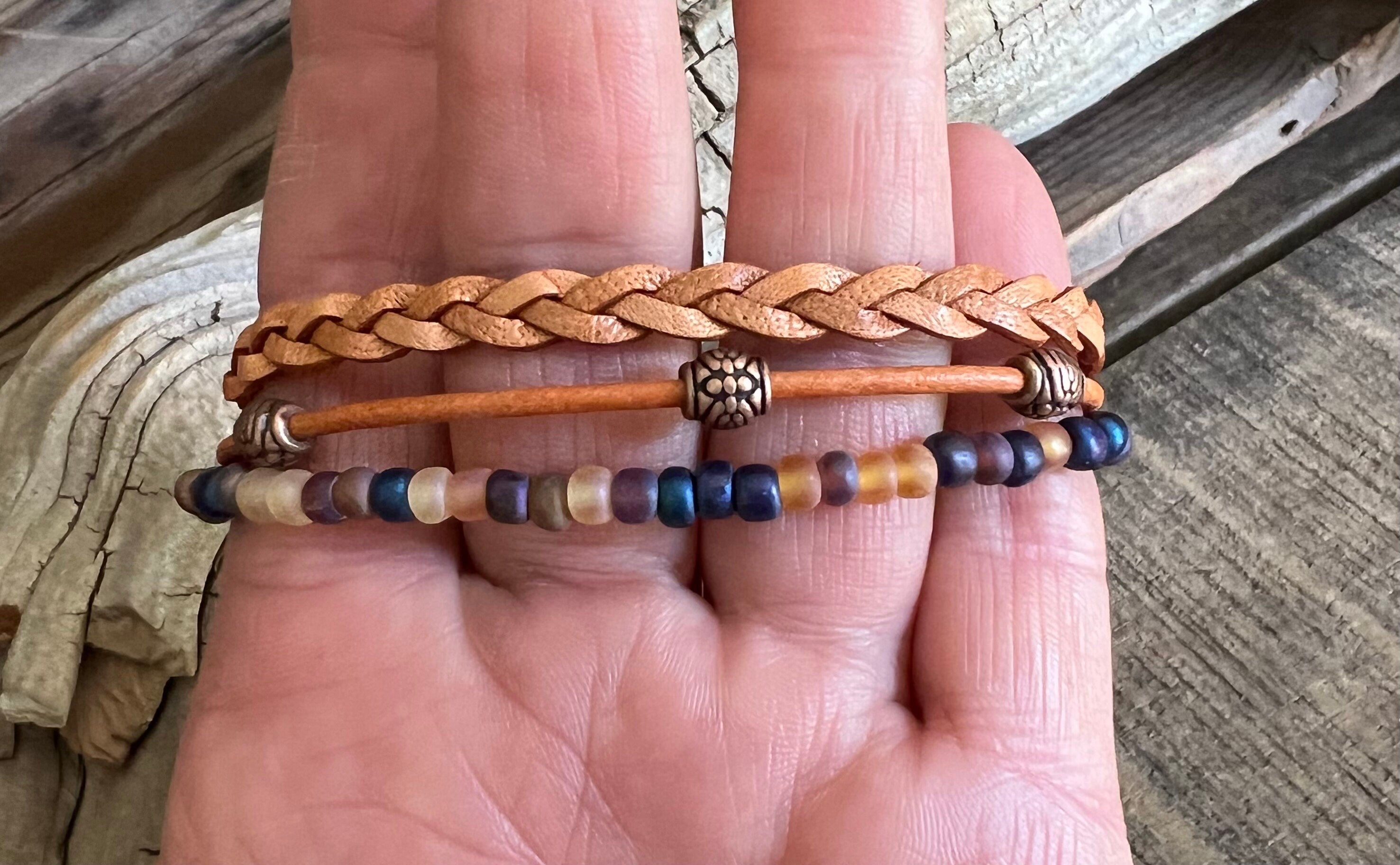 BohoWrapFrancesca Earthy Boho Wrap Bracelet Urban Hippie Magnetic Clasp