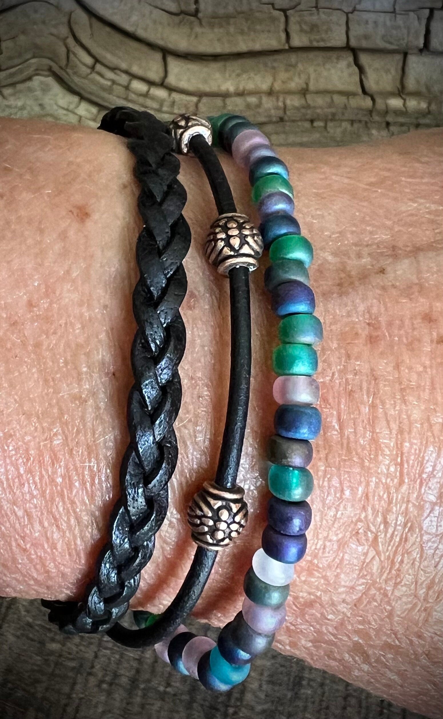 BohoWrapFrancesca Earthy Boho Wrap Bracelet with Magnetic Clasp